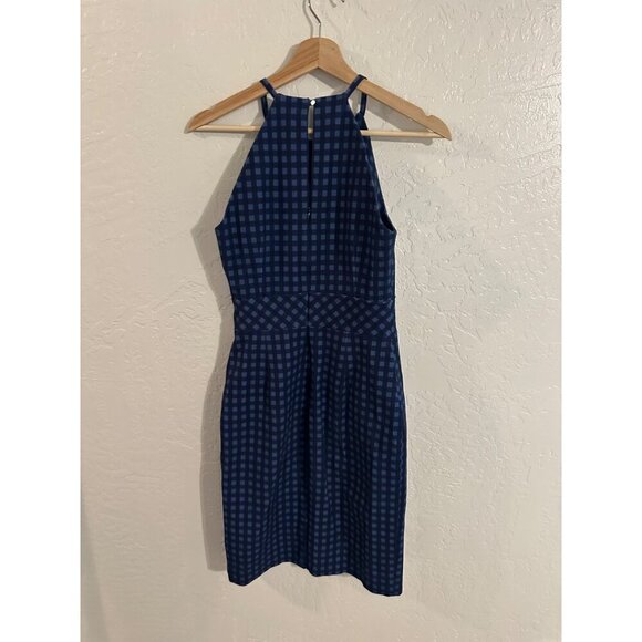 Banana Republic Blue Gingham Racer Back Mini Dress - Picture 7 of 11